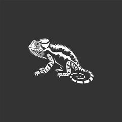 Obraz na płótnie Canvas Chameleon logo design vector illustration