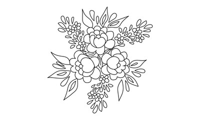 Embroidery flower design