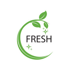 Fresh leaf template vector