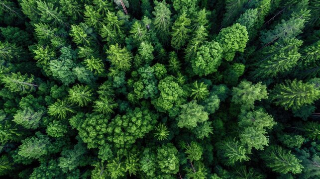 Fototapeta aerial view background forest of trees