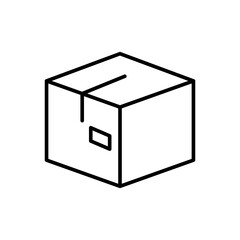 Package box outline icons, minimalist vector illustration ,simple transparent graphic element .Isolated on white background