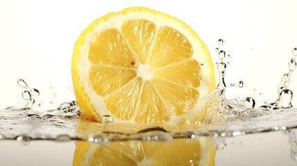 lemon splash in water