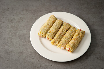Oden, fish cake on plate	