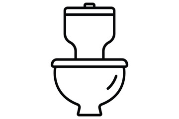 Fototapeta na wymiar Restroom icon. icon related to public restroom facilities, public navigation. line icon style. element illustration