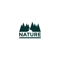 Obraz premium nature badge logo vector illustration