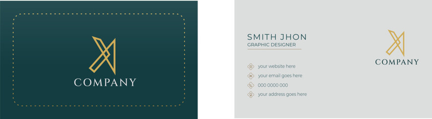 Vector modern Luxury Business Card design - Creative and Clean Business Card Template.