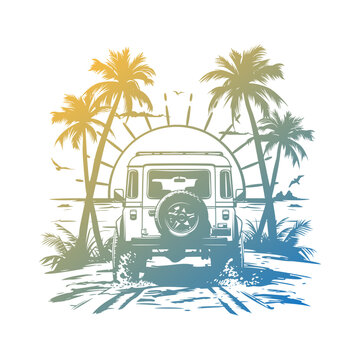recommend clip art: Offroad beach Illustration Clip Art Design Shape. Off road Silhouette Icon Vector.