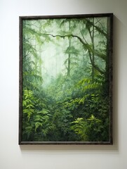 Mystical Forest Clearings Landscape Print: Nature Framed, Handmade Painting