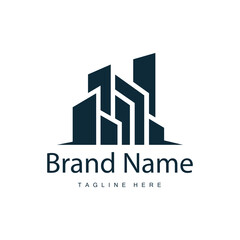 Modern City Building Logo Design, Luxurious and Simple Urban Architecture