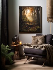 Mystical Forest Clearings: Earth Tones Art, Natural Hues, Rustic Beauty