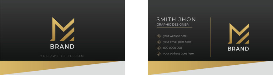 Vector modern Luxury Business Card design - Creative and Clean Business Card Template.