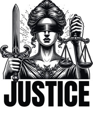 Obraz premium justice logo illustration