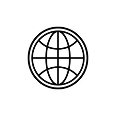 Globe icon vector flat style logo template