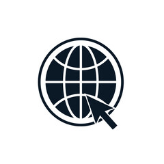 Globe icon vector flat style logo template