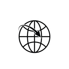 Globe icon vector flat style logo template