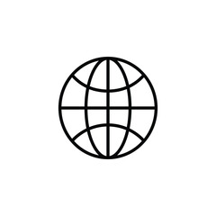 Globe icon vector flat style logo template