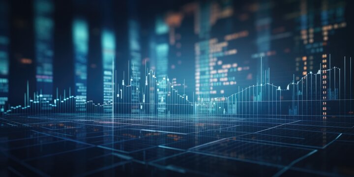 Financial data graph chart report statistic marketing research development planning management strategy analysis accounting. Financial business technology hologram concept. Comeliness