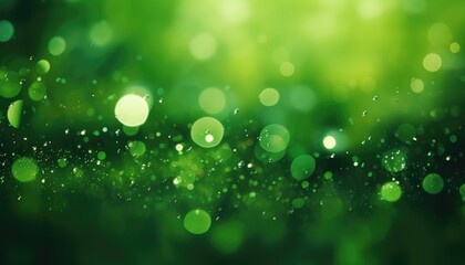 Obraz premium Neon Green Abstract Sparkles Bokeh Background.