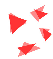 origami paper plane pattern triangle red color elemen
