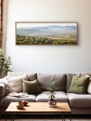 Rustic Olive Groves Panoramic Print: Wide Views, Scenic Vista Wall Art