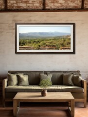 Rustic Olive Groves Panoramic Print: Wide Views of Scenic Vista Wall Art