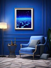Sapphire Oceanic Horizon: Deep Blue Seas in Stunning Wall Art