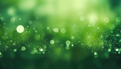 Obraz premium Neon Green Abstract Sparkles Bokeh Background.