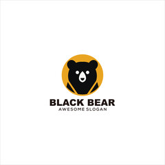 black bear logo vector design