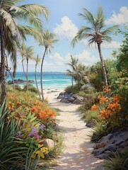 Fototapeta premium Serendipitous Island Beaches: Pathways to Secluded Shores