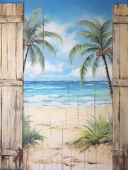 Serendipitous Island Beaches: Rustic Wall Decor Showcasing the Untouched Beauty of Island Coasts