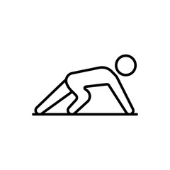 Push up outline icons, minimalist vector illustration ,simple transparent graphic element .Isolated on white background