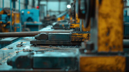 Industrial machinery with yellow details.