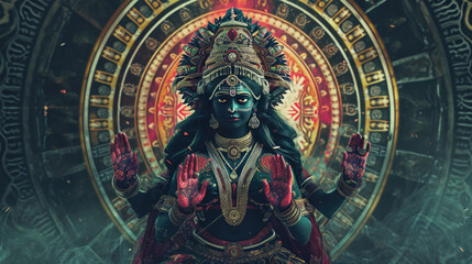 Goddess Kali creative concept - obrazy, fototapety, plakaty