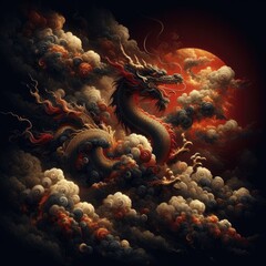 Fototapeta na wymiar Chinese New Year Splendor: Grand Celebration of the Dragon Zodiac