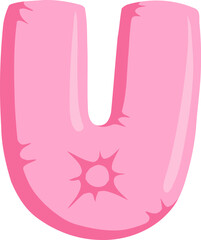 Cushion Letter Alphabet U