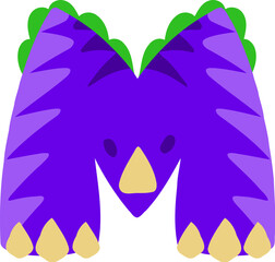 Dino Letter Alphabet M