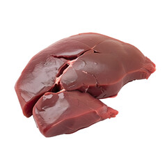 Liver of beef- Isolated on transparent background 