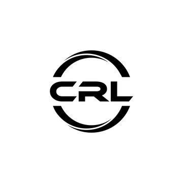 CRL letter logo design with white background in illustrator, cube logo, vector logo, modern alphabet font overlap style. calligraphy designs for logo, Poster, Invitation, etc.