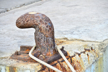 The steel boat anchor pier, Boat anchors are used to moor boats and increase safety.