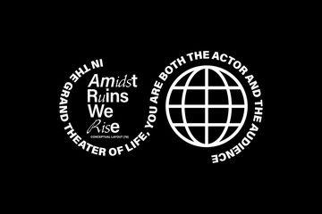 Streetwear design ruins aesthetic typography quotes graphic tee vector templates