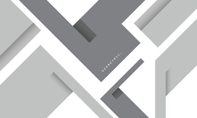 Abstract monochrome geometric background. Polygon grey backdrop copy space. Contemporary shape template for poster, banner, catalog, cover, flyer, landing page, presentation, or leaflet.