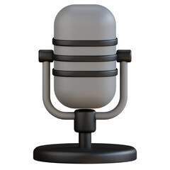 3d podcast icon illustration with isolated background