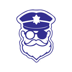 Illustration of Blue Face Detective