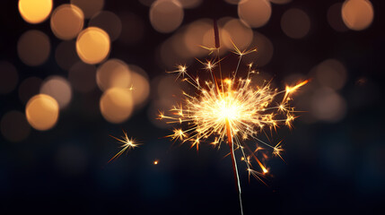 Obraz premium Beautiful fireworks background at night for holiday decoration