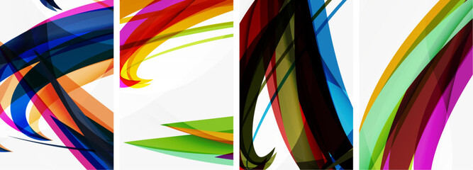 Abstract colorful wave posters for wallpaper, business card, cover, poster, banner, brochure, header, website