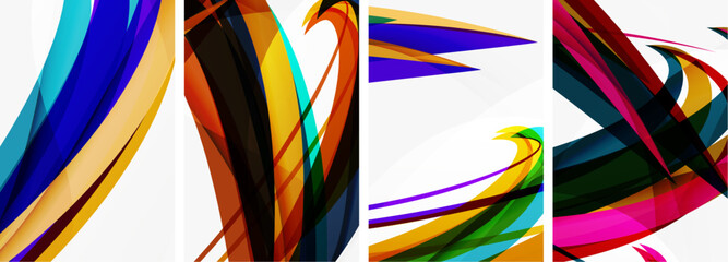 Abstract colorful wave posters for wallpaper, business card, cover, poster, banner, brochure, header, website