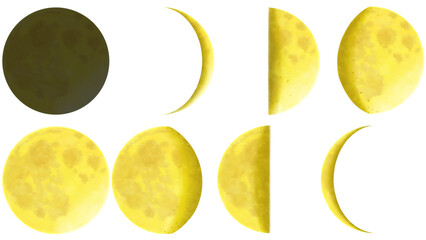 Phases of the moon Diagram transparent PNG