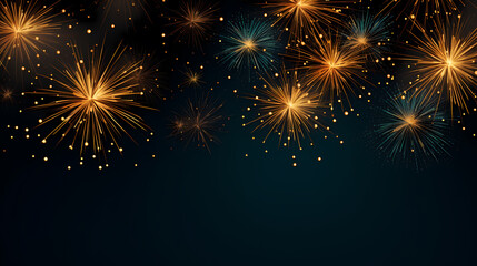Naklejka premium Fireworks background for celebration, holiday celebration concept