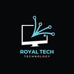 Royal tech logo for computer