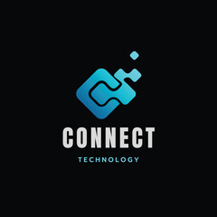 Connect tech business logo design